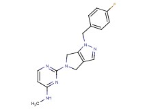 2-[1-(4-fluorobenzyl)-4,6-dihydropyrrolo[3,4-c]pyrazol-5(1H)-yl]-N-methylpyrimidin-4-amine