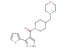 4-[(1-{[3-(2-thienyl)-1H-pyrazol-4-yl]carbonyl}-4-piperidinyl)methyl]morpholine