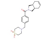 (3aR*,7aS*)-2-{4-[(1,1-dioxido-4-thiomorpholinyl)methyl]benzoyl}-2,3,3a,4,7,7a-hexahydro-1H-isoindole