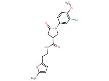 1-(3-chloro-4-methoxyphenyl)-N-[2-(5-methyl-2-furyl)ethyl]-5-oxo-3-pyrrolidinecarboxamide