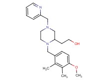 2-[1-(4-methoxy-2,3-dimethylbenzyl)-4-(2-pyridinylmethyl)-2-piperazinyl]ethanol