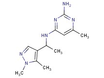 N~4~-[1-(1,5-dimethyl-1H-pyrazol-4-yl)ethyl]-6-methyl-2,4-pyrimidinediamine