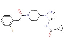 N-(1-{1-[2-(2-fluorophenyl)acetyl]-4-piperidinyl}-1H-pyrazol-5-yl)cyclopropanecarboxamide