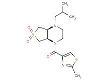 (4aR*,7aS*)-1-isobutyl-4-[(2-methyl-1,3-thiazol-4-yl)carbonyl]octahydrothieno[3,4-b]pyrazine 6,6-dioxide
