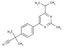 2-[4-(6-isopropyl-2-methylpyrimidin-4-yl)phenyl]-2-methylpropanenitrile