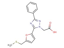 (5-{5-[(methylthio)methyl]-2-furyl}-3-phenyl-1H-1,2,4-triazol-1-yl)acetic acid