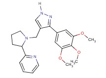 2-(1-{[3-(3,4,5-trimethoxyphenyl)-1H-pyrazol-4-yl]methyl}-2-pyrrolidinyl)pyridine