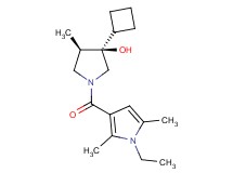 (3R*,4R*)-3-cyclobutyl-1-[(1-ethyl-2,5-dimethyl-1H-pyrrol-3-yl)carbonyl]-4-methyl-3-pyrrolidinol
