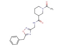 1-acetyl-N-[(5-benzyl-1,2,4-oxadiazol-3-yl)methyl]-3-piperidinecarboxamide