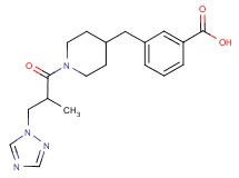 3-({1-[2-methyl-3-(1H-1,2,4-triazol-1-yl)propanoyl]-4-piperidinyl}methyl)benzoic acid