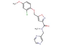 5-[(2-chloro-4-methoxyphenoxy)methyl]-N-methyl-N-(2-pyrazinylmethyl)-3-isoxazolecarboxamide
