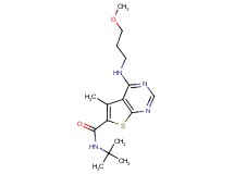 N-(tert-butyl)-4-[(3-methoxypropyl)amino]-5-methylthieno[2,3-d]pyrimidine-6-carboxamide