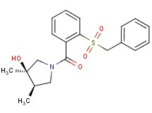 (3R*,4R*)-1-[2-(benzylsulfonyl)benzoyl]-3,4-dimethylpyrrolidin-3-ol