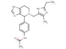 N-(4-{5-[(2-ethyl-4-methyl-1H-imidazol-5-yl)methyl]-4,5,6,7-tetrahydro-1H-imidazo[4,5-c]pyridin-4-yl}phenyl)acetamide