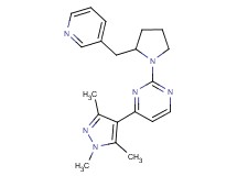 2-[2-(pyridin-3-ylmethyl)pyrrolidin-1-yl]-4-(1,3,5-trimethyl-1H-pyrazol-4-yl)pyrimidine