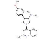 (3S*,4R*)-4-(4-methoxyphenyl)-N,N-dimethyl-1-(2-methyl-4-quinolinyl)-3-pyrrolidinamine