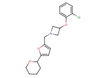 3-(2-chlorophenoxy)-1-{[5-(tetrahydro-2H-pyran-2-yl)-2-furyl]methyl}azetidine