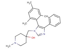 4-[(5-mesityl-4-phenyl-1H-imidazol-1-yl)methyl]-1-methylpiperidin-4-ol