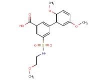 2',5'-dimethoxy-5-{[(2-methoxyethyl)amino]sulfonyl}biphenyl-3-carboxylic acid