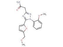 2-[5-[5-(methoxymethyl)-2-furyl]-1-(2-methoxyphenyl)-1H-1,2,4-triazol-3-yl]acetamide