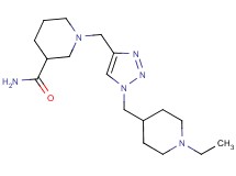 1-({1-[(1-ethyl-4-piperidinyl)methyl]-1H-1,2,3-triazol-4-yl}methyl)-3-piperidinecarboxamide bis(trifluoroacetate)