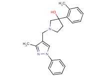 3-(2-methylphenyl)-1-[(3-methyl-1-phenyl-1H-pyrazol-4-yl)methyl]pyrrolidin-3-ol