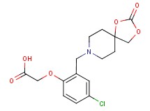 {4-chloro-2-[(2-oxo-1,3-dioxa-8-azaspiro[4.5]dec-8-yl)methyl]phenoxy}acetic acid