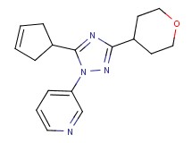 3-[5-cyclopent-3-en-1-yl-3-(tetrahydro-2H-pyran-4-yl)-1H-1,2,4-triazol-1-yl]pyridine