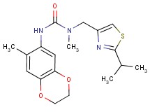 N-[(2-isopropyl-1,3-thiazol-4-yl)methyl]-N-methyl-N'-(7-methyl-2,3-dihydro-1,4-benzodioxin-6-yl)urea