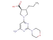 (3S*,4S*)-1-[6-amino-2-(4-morpholinyl)-4-pyrimidinyl]-4-propyl-3-pyrrolidinecarboxylic acid