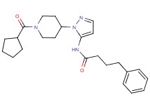 N-{1-[1-(cyclopentylcarbonyl)-4-piperidinyl]-1H-pyrazol-5-yl}-4-phenylbutanamide