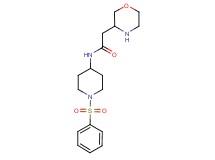 2-(3-morpholinyl)-N-[1-(phenylsulfonyl)-4-piperidinyl]acetamide