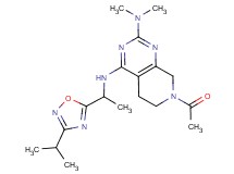 7-acetyl-N~4~-[1-(3-isopropyl-1,2,4-oxadiazol-5-yl)ethyl]-N~2~,N~2~-dimethyl-5,6,7,8-tetrahydropyrido[3,4-d]pyrimidine-2,4-diamine