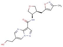 6-(2-hydroxyethyl)-N-{(3R*,4S*)-4-[(3-methylisoxazol-5-yl)methyl]tetrahydrofuran-3-yl}pyrazolo[1,5-a]pyrimidine-3-carboxamide