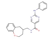 2-anilino-N-(2,3,4,5-tetrahydro-1-benzoxepin-4-ylmethyl)pyrimidine-5-carboxamide