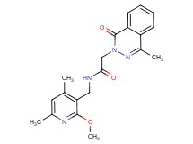 N-[(2-methoxy-4,6-dimethyl-3-pyridinyl)methyl]-2-(4-methyl-1-oxo-2(1H)-phthalazinyl)acetamide