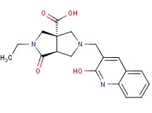 rel-(3aS,6aS)-2-ethyl-5-[(2-hydroxy-3-quinolinyl)methyl]-1-oxohexahydropyrrolo[3,4-c]pyrrole-3a(1H)-carboxylic acid