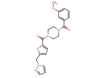 1-(3-methoxybenzoyl)-4-[5-(1H-pyrazol-1-ylmethyl)-2-furoyl]piperazine