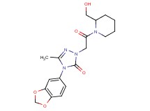 4-(1,3-benzodioxol-5-yl)-2-{2-[2-(hydroxymethyl)-1-piperidinyl]-2-oxoethyl}-5-methyl-2,4-dihydro-3H-1,2,4-triazol-3-one