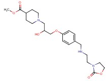 methyl 1-{2-hydroxy-3-[4-({[2-(2-oxo-1,3-oxazolidin-3-yl)ethyl]amino}methyl)phenoxy]propyl}-4-piperidinecarboxylate