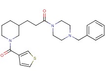 1-benzyl-4-{3-[1-(3-thienylcarbonyl)-3-piperidinyl]propanoyl}piperazine