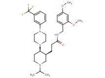 N-(2,4-dimethoxybenzyl)-3-((3S*,4R*)-1-isopropyl-4-{4-[3-(trifluoromethyl)phenyl]-1-piperazinyl}-3-piperidinyl)propanamide