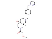 (4aR*,8aR*)-2-(methoxyacetyl)-7-[4-(1H-pyrazol-1-ylmethyl)benzyl]octahydro-2,7-naphthyridin-4a(2H)-ol