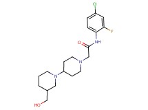 N-(4-chloro-2-fluorophenyl)-2-[3-(hydroxymethyl)-1,4'-bipiperidin-1'-yl]acetamide