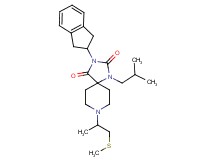3-(2,3-dihydro-1H-inden-2-yl)-1-isobutyl-8-[1-methyl-2-(methylthio)ethyl]-1,3,8-triazaspiro[4.5]decane-2,4-dione