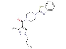 2-{4-[(3-methyl-1-propyl-1H-pyrazol-4-yl)carbonyl]-1-piperazinyl}-1,3-benzothiazole