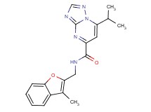 7-isopropyl-N-[(3-methyl-1-benzofuran-2-yl)methyl][1,2,4]triazolo[1,5-a]pyrimidine-5-carboxamide