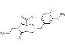 (3aS*,6aS*)-2-allyl-5-(4-fluoro-3-methoxybenzyl)-1-oxohexahydropyrrolo[3,4-c]pyrrole-3a(1H)-carboxylic acid