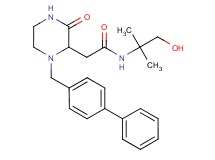 2-[1-(4-biphenylylmethyl)-3-oxo-2-piperazinyl]-N-(2-hydroxy-1,1-dimethylethyl)acetamide