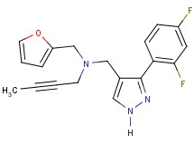 2-butyn-1-yl{[3-(2,4-difluorophenyl)-1H-pyrazol-4-yl]methyl}(2-furylmethyl)amine